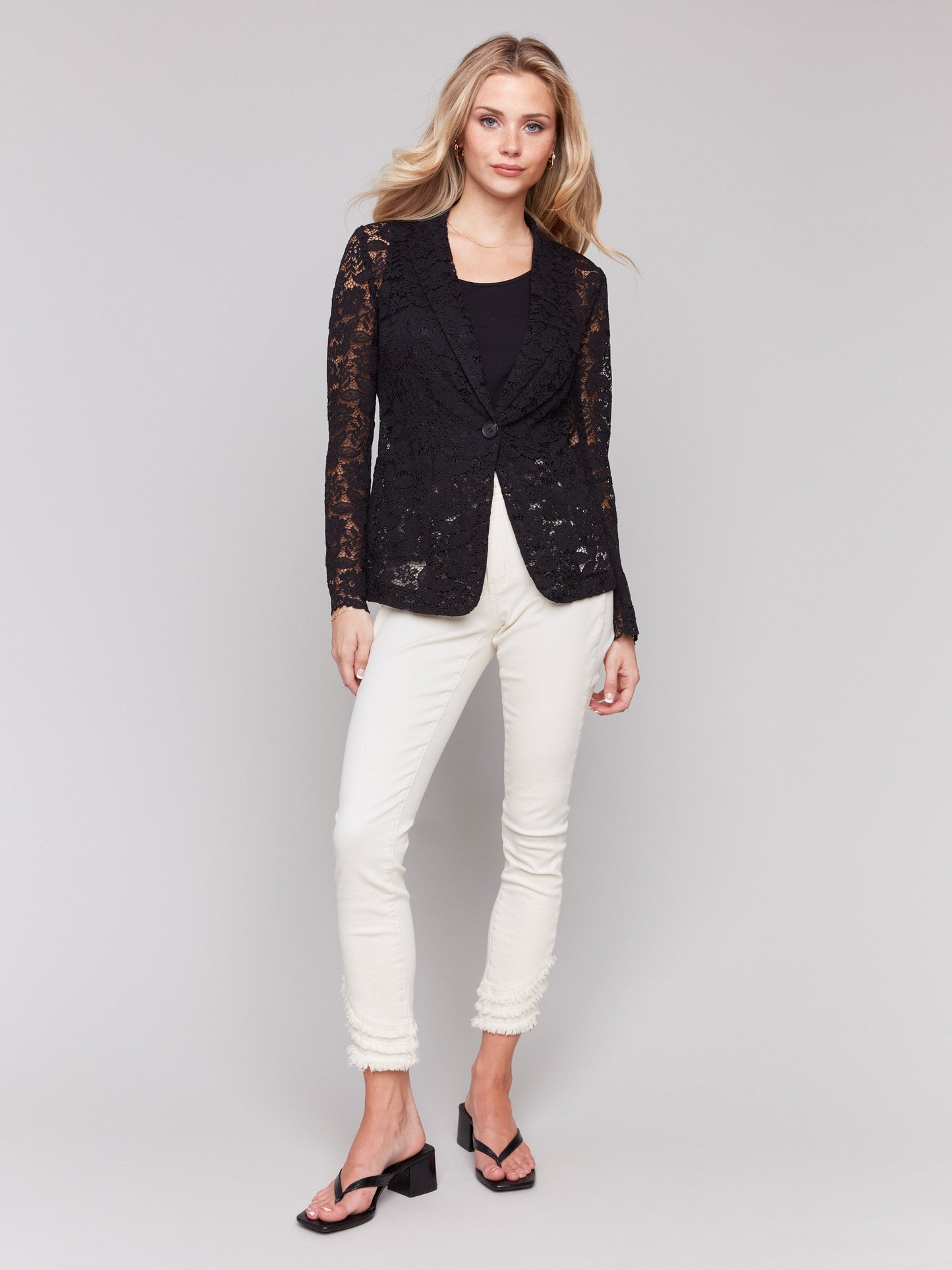 Lace Blazer - Black