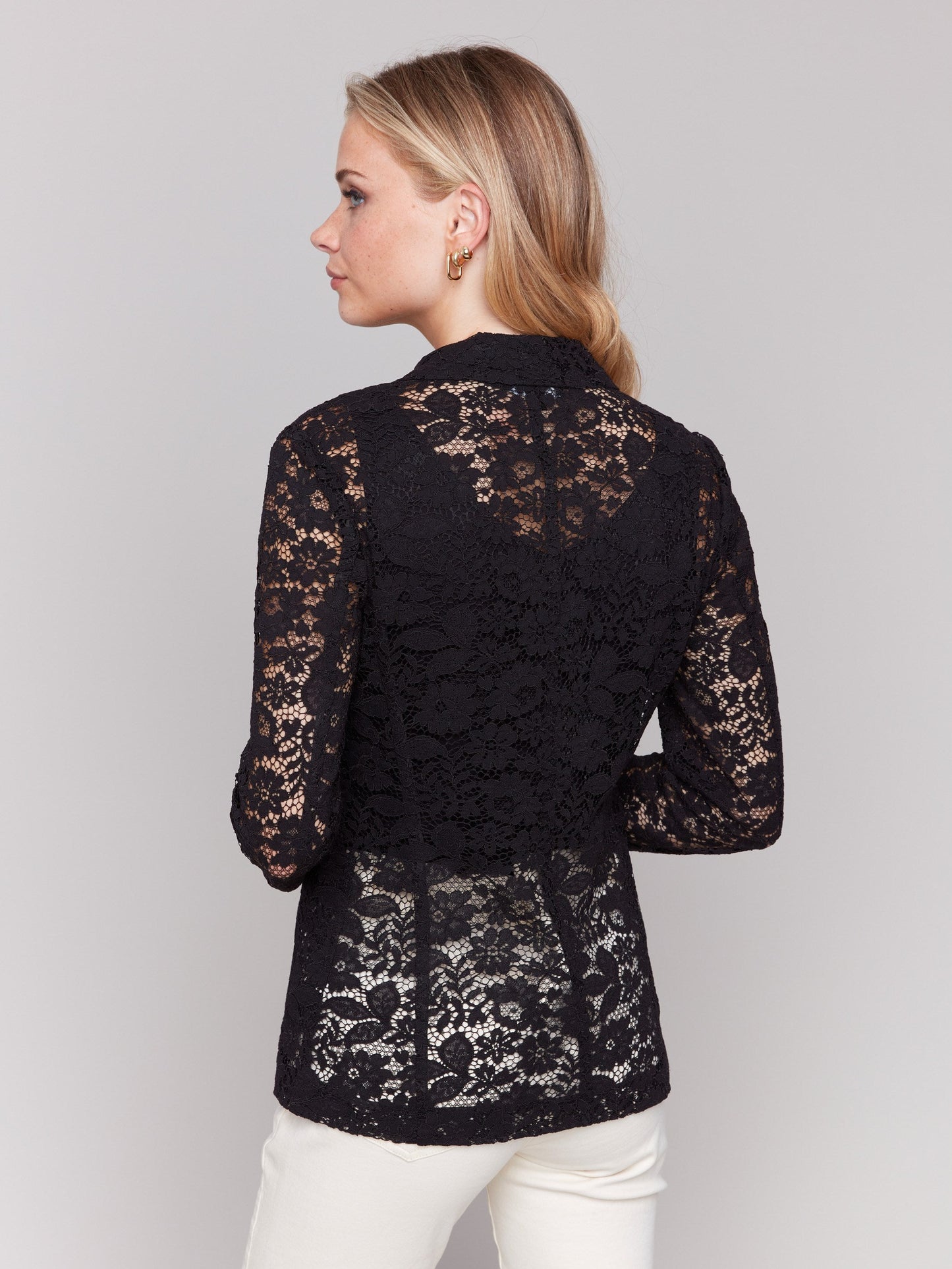 Lace Blazer - Black
