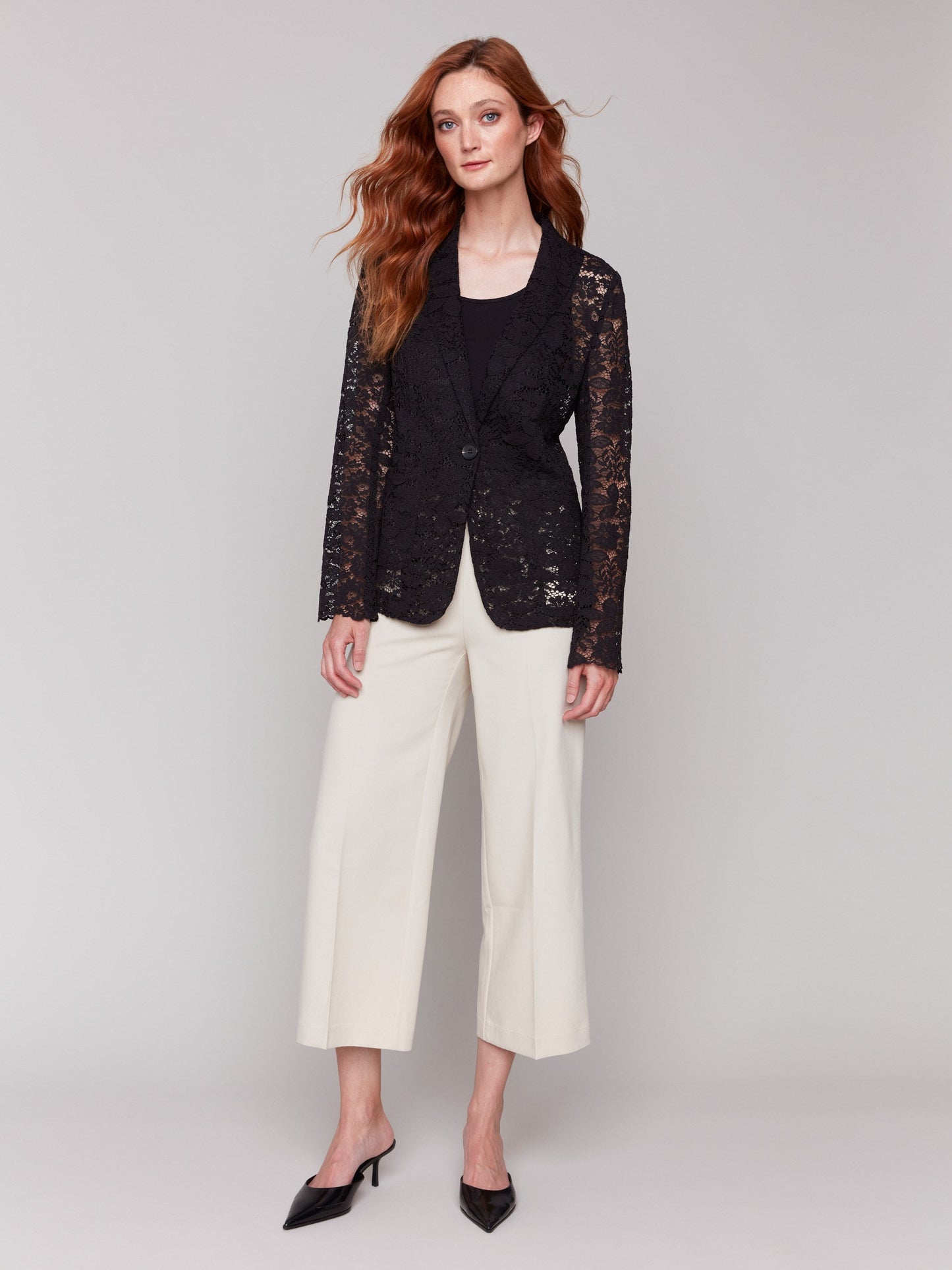 Lace Blazer - Black