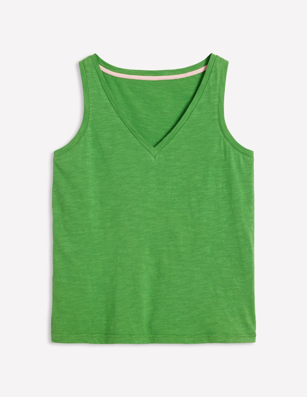 Regular V-Neck Slub Vest-Capulet Olive