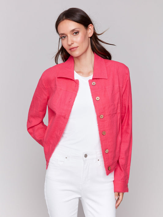 Linen Blend Jacket - Paradise