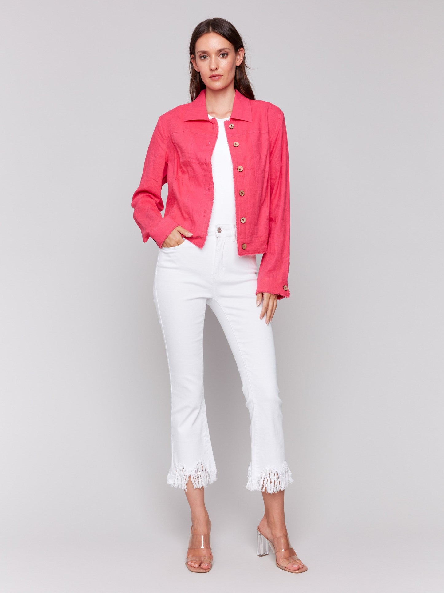 Linen Blend Jacket - Paradise