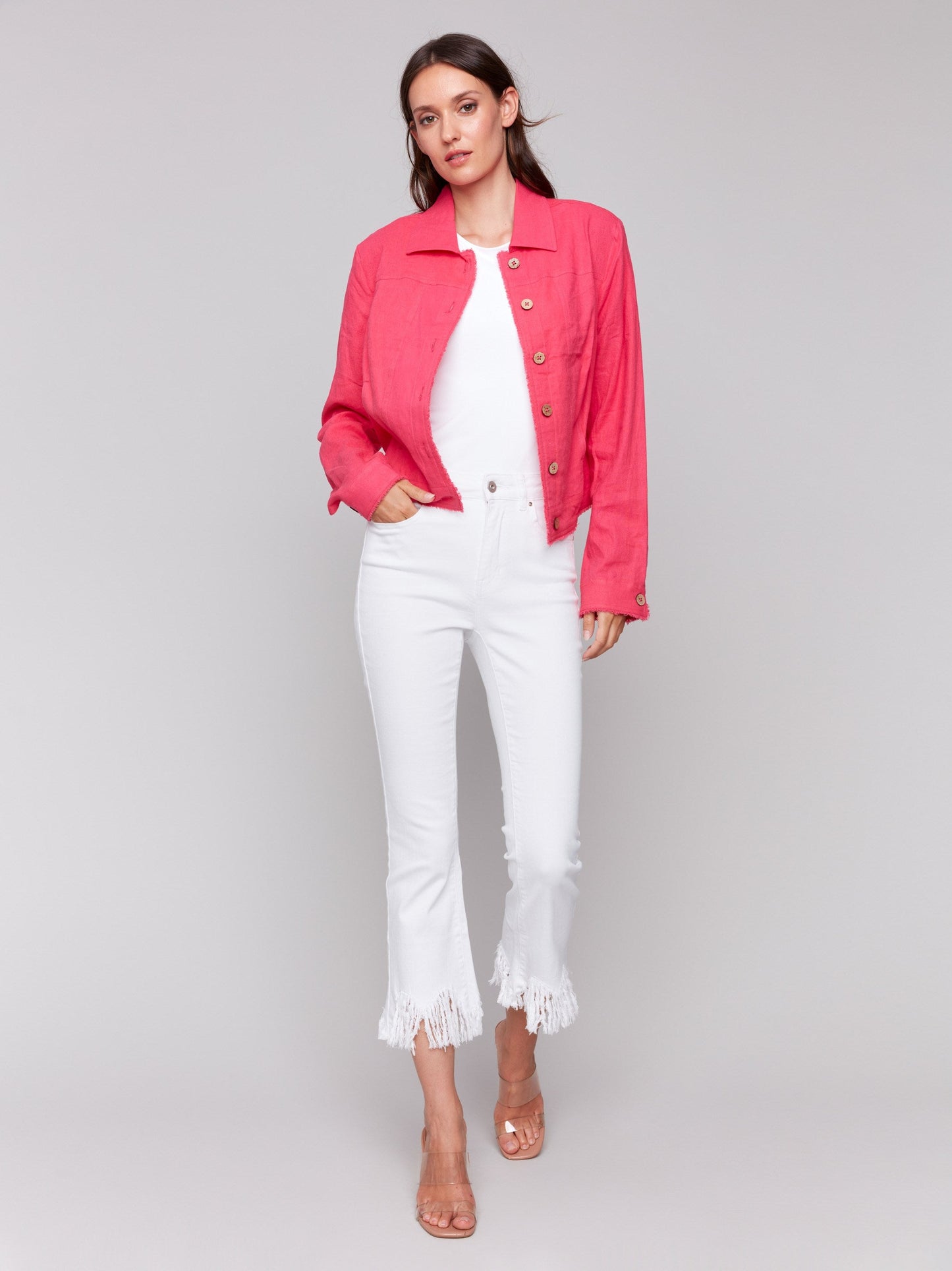 Linen Blend Jacket - Paradise
